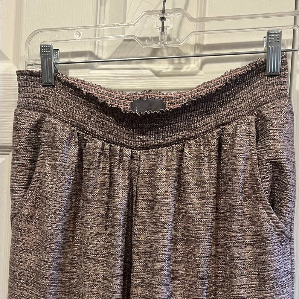 Anthropologie Textured Shimmer Genie pants/joggers - Picture 3 of 9